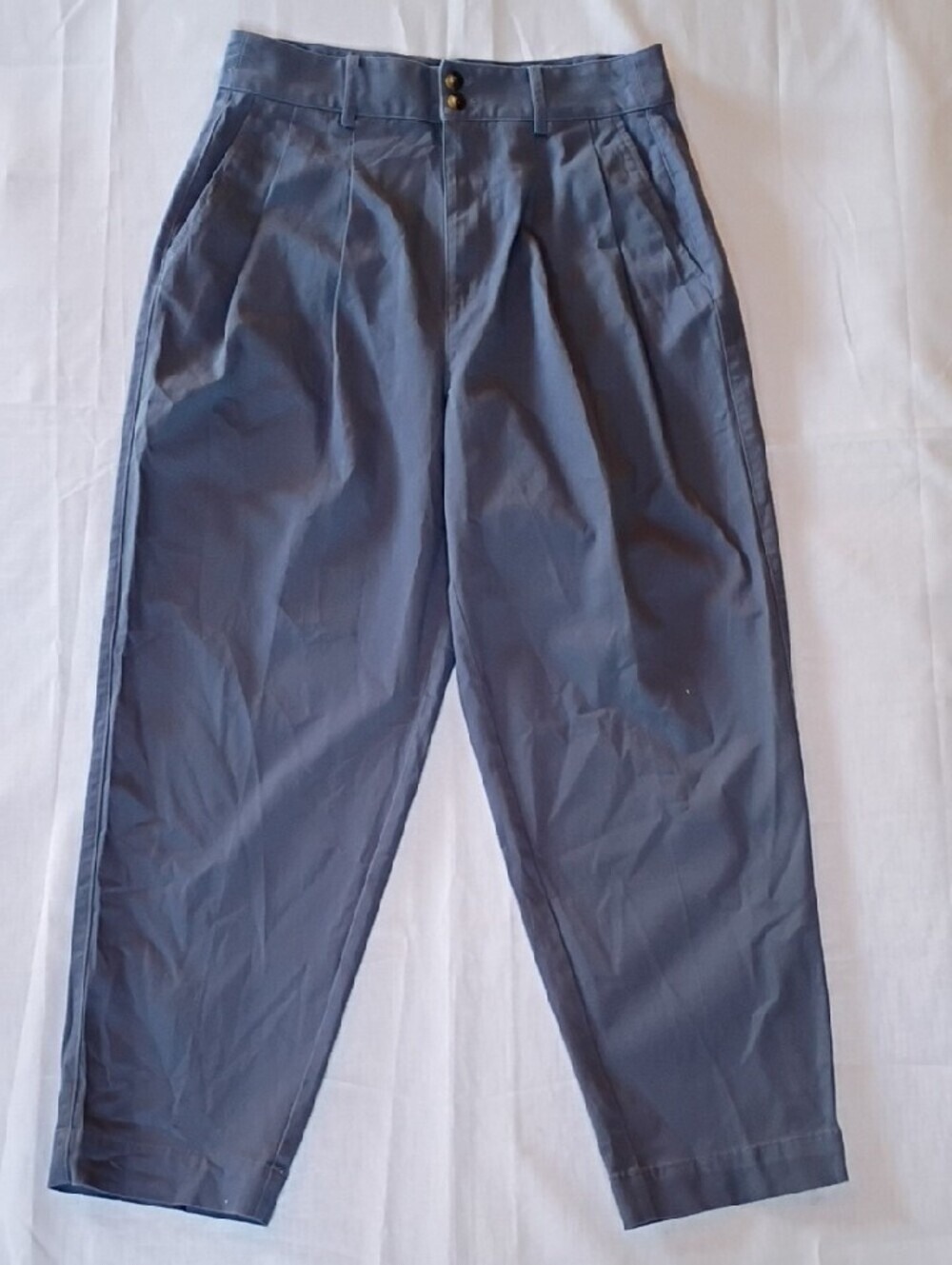 Madewell Women's Slate Blue Pleated Chinos Pants Size 6 New WT - Picture 2 of 11